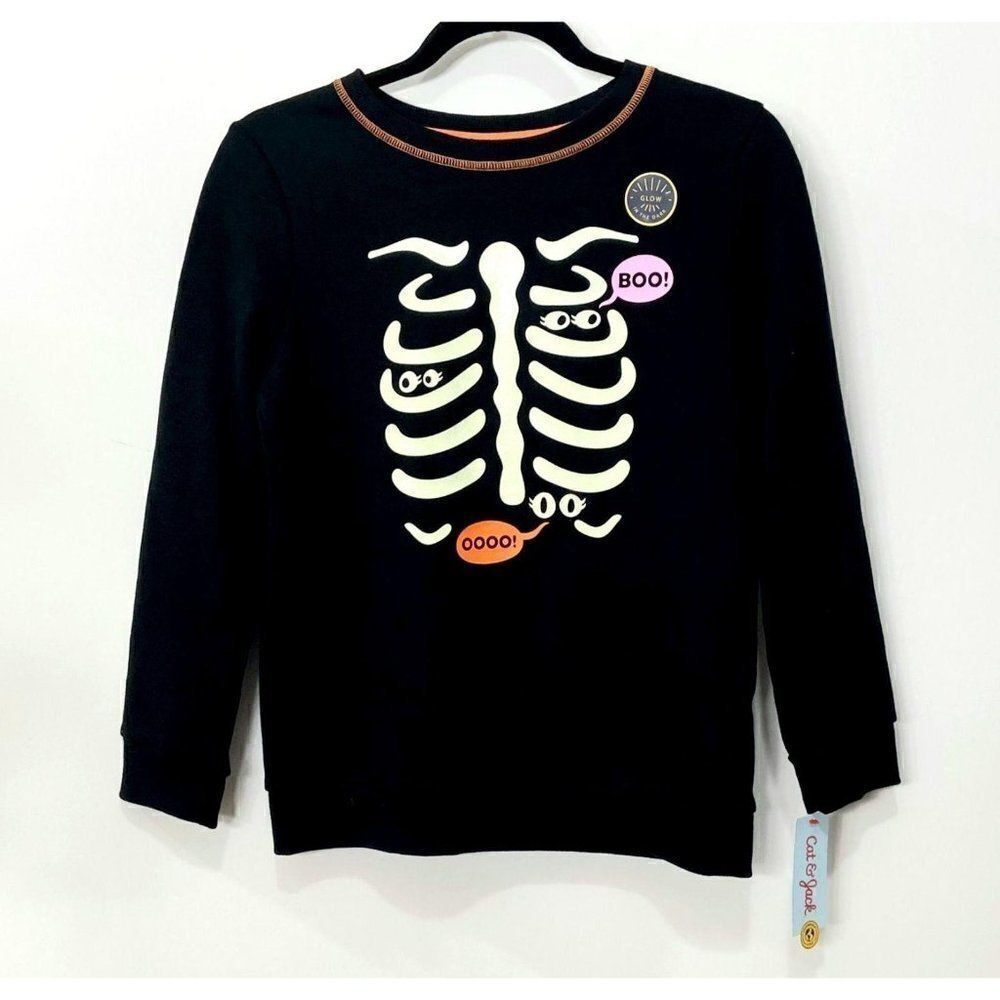 Youth Halloween Skeleton Crew Neck Sweater